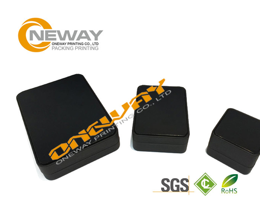 Unique Soft Crease Small Paper Black Packing Boxes UV offset printing