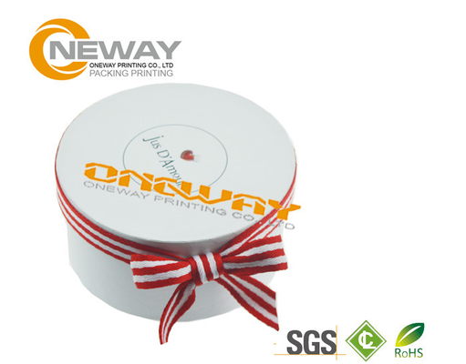 Custom Cylinder Round Rigid Cardboard Flower Gift Delivery Box with Ribbon Supplier