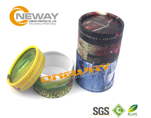 Printed Round Gift Packaging Box / Cardboard Gift Boxes With Lids