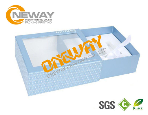 Makeup Set Cosmetic Packaging Boxes With Tray / Coated Paper