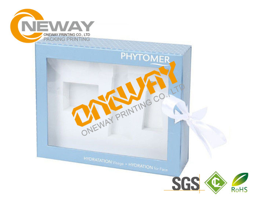 Makeup Set Cosmetic Packaging Boxes With Tray / Coated Paper