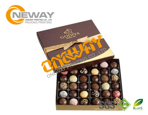 Gift Paper Chocolate Packaging Boxes Classical Printing / Gloss Film Lamination