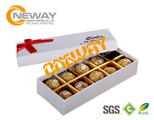 Gift Paper Chocolate Packaging Boxes Classical Printing / Gloss Film Lamination
