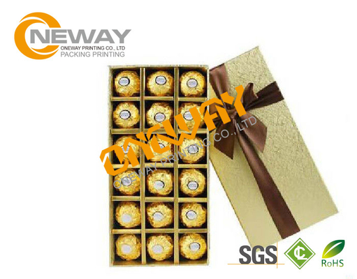 Gift Paper Chocolate Packaging Boxes Classical Printing / Gloss Film Lamination