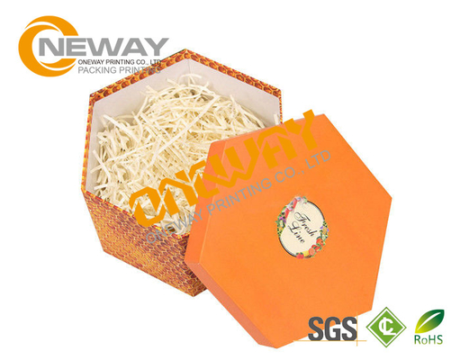 Noel Peace Joy Hope Ornament 12 Pcs Set Custom Printed Gift Boxes Paper Mache Hexagonal Box