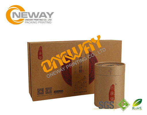 Round Custom Product Packaging Boxes / Paper Can / Tea Canister