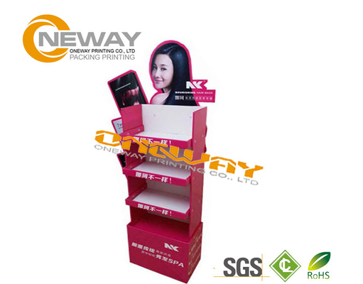 Folding & Portable Cardboard Pop Up Display Stands With Polyester Fabric Banner