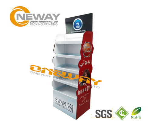 Folding & Portable Cardboard Pop Up Display Stands With Polyester Fabric Banner