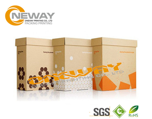 Recycled Kraft Paper Custom Gift Boxes For Different Biscuit , Button Closure