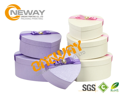 Custom Printed Gift Boxes , Luxury Wedding Favor Gift Packaging Box with Ribbon Closure