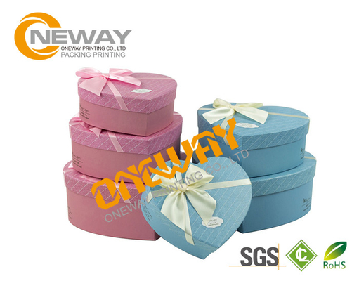 Custom Printed Gift Boxes , Luxury Wedding Favor Gift Packaging Box with Ribbon Closure