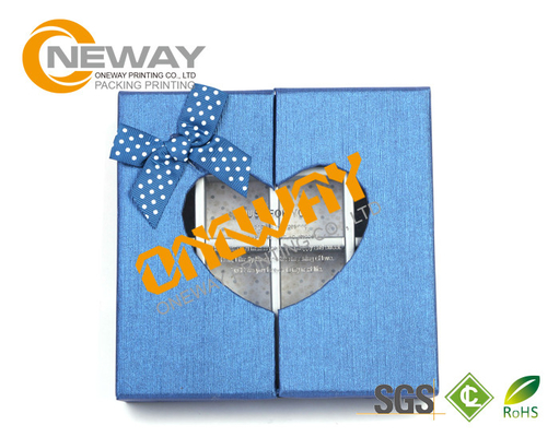 Blue Hard Paper Custom Printed Gift Boxes Magnetic Closure Light Weighted