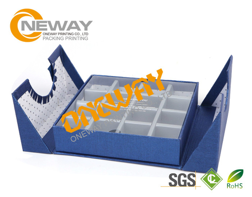 Blue Hard Paper Custom Printed Gift Boxes Magnetic Closure Light Weighted