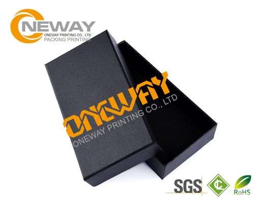 Black Personalised Cardboard Boxes Bow Tie Gift Boxes Printing With Window