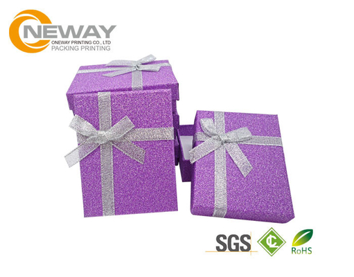 Elegant Style Custom Packaging Boxes , Deluxe Ribbon Jewelry Boxes