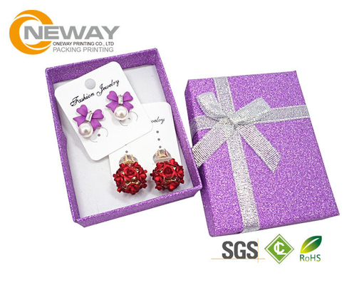 Elegant Style Custom Packaging Boxes , Deluxe Ribbon Jewelry Boxes