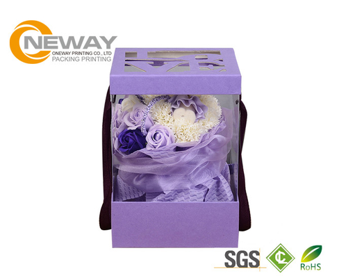 Modern Luxury Decorative Paper Boxes / Flower Shipping Boxes With Art Paper