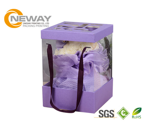 Modern Luxury Decorative Paper Boxes / Flower Shipping Boxes With Art Paper