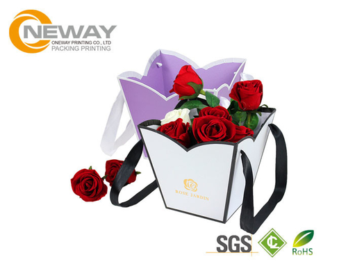 OEM / ODM Customized Flower Gift Packaging Boxes With Silk Printing