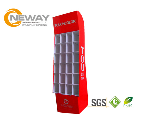 Free Standing POS Cardboard Advertising Displays With Pegs For Small Items