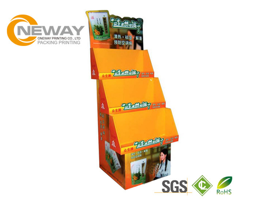 Custom Product Display Stands With Plastic Hooks , Cardboard Store Displays