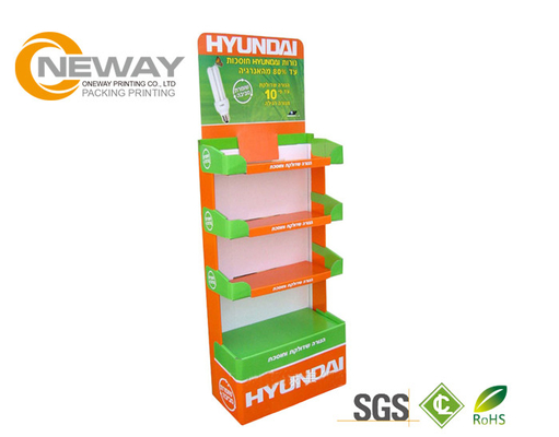 Custom Product Display Stands With Plastic Hooks , Cardboard Store Displays