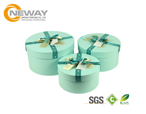 Flower Gift Box Cylindrical Wedding Candy Gift Paper Round Flower Box For Bridal And Baby Shower