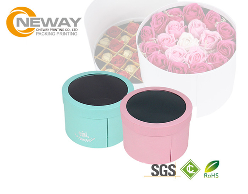 Flower Gift Box Popular Luxury Packaging Round Flower Paper Box Colorful Hat Shape