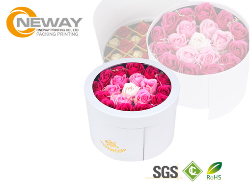 Flower Gift Box Popular Luxury Packaging Round Flower Paper Box Colorful Hat Shape