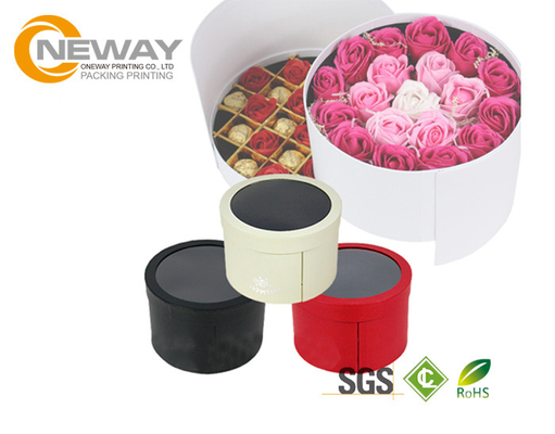 Flower Gift Box Popular Luxury Packaging Round Flower Paper Box Colorful Hat Shape