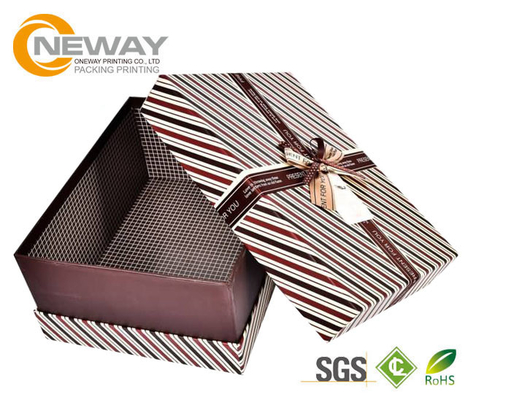 Flower Gift Box Modern Luxury Flower Paper Box , White / Brown Kraft Paper Custom Gift Box