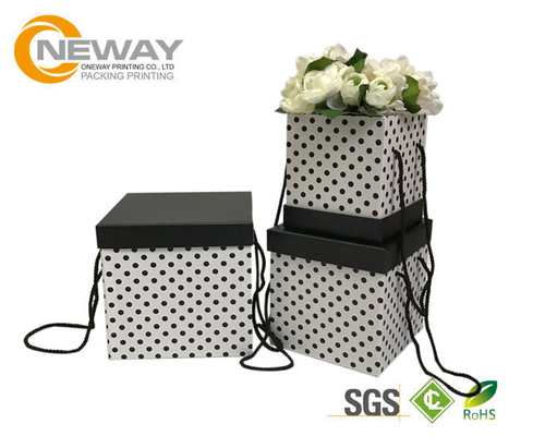 Luxury Waterproof Square rose flower box , Cardboard Presentation Boxes