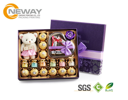 Square Wedding Chocolate Gift Wrapping Boxes , Biodegradable Gift Packaging Boxes