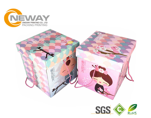 Modern Decorative Paper Boxes / Flower Shipping Boxes With Art Paper For Party