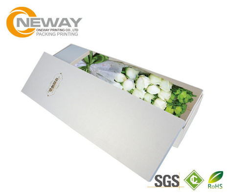 White Luxury Paper Cardboard Flower Presentation Box Fashion Floral Packaging