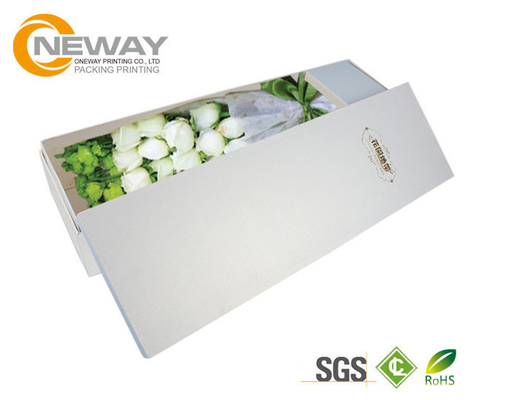 White Luxury Paper Cardboard Flower Presentation Box Fashion Floral Packaging