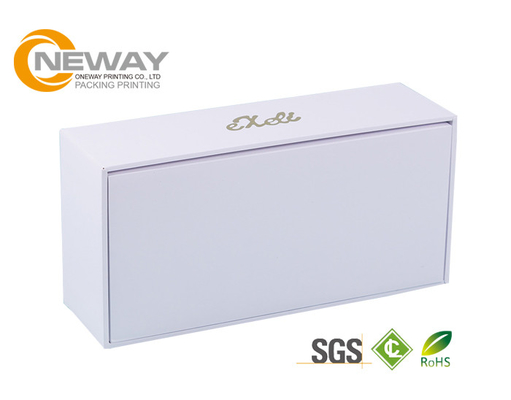 Custom Printed Corrugated Cardboard Packaging Box , White Elegant Gift Boxes
