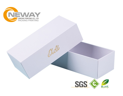 Custom Printed Corrugated Cardboard Packaging Box , White Elegant Gift Boxes