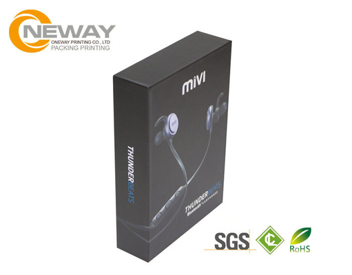 Recycle Packaging Rigid Gift Box For Earphones , Environment Friendly
