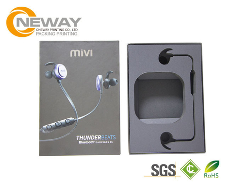 Recycle Packaging Rigid Gift Box For Earphones , Environment Friendly