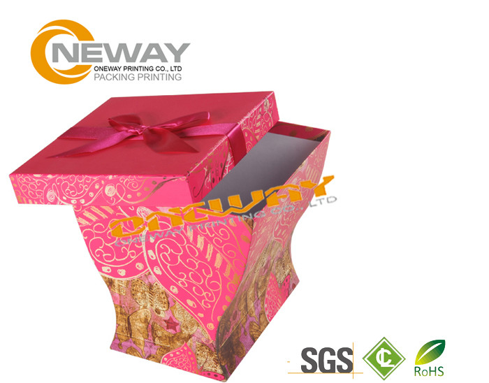 OEM / ODM Cylinder Custom Gift  Boxes , Paper Candy Boxes / Pink Chocolate Gift Boxes