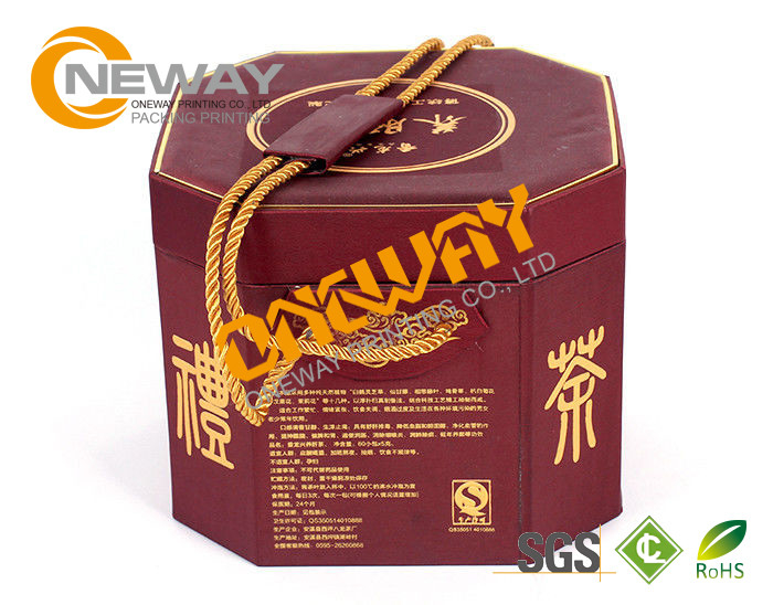 Colorful Printed Tea Packaging Boxes / Recycled Gift Wrapping Boxes