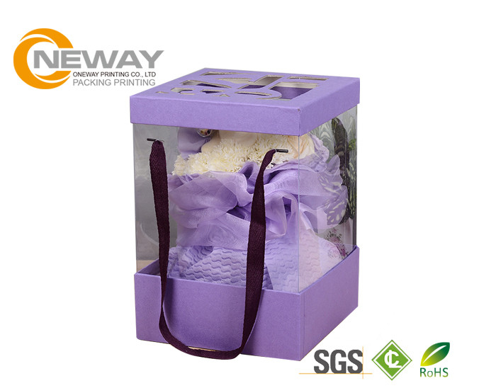 Modern Luxury Decorative Paper Boxes / Flower Shipping Boxes With Art Paper