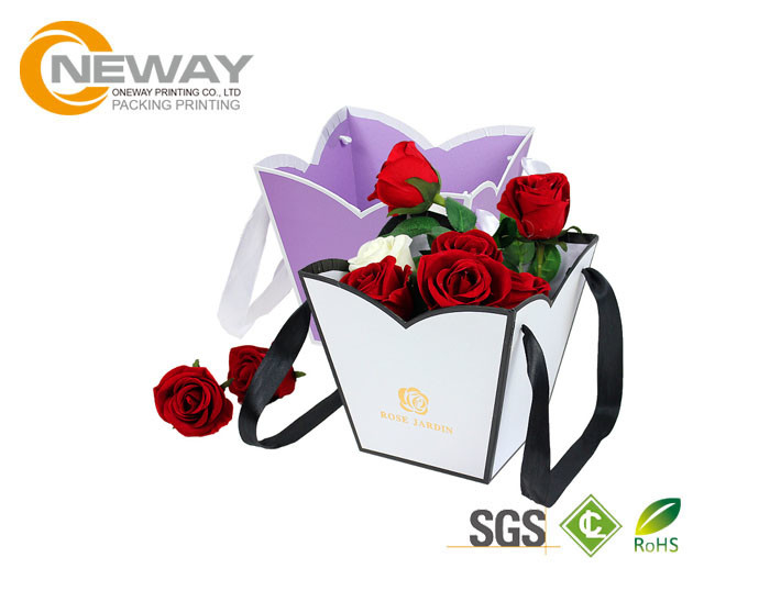 OEM / ODM Customized Flower Gift Packaging Boxes With Silk Printing